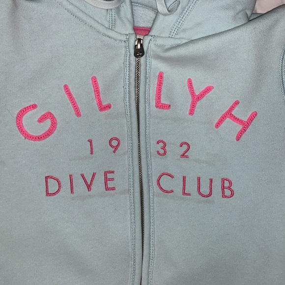 Gilly Hicks Light Blue Zip-Up Hoodie Jacket - Picture 4 of 5